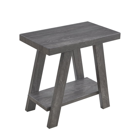 YWEN Furniture Athens Contemporary Two-Tone Wood Shelf Side Table