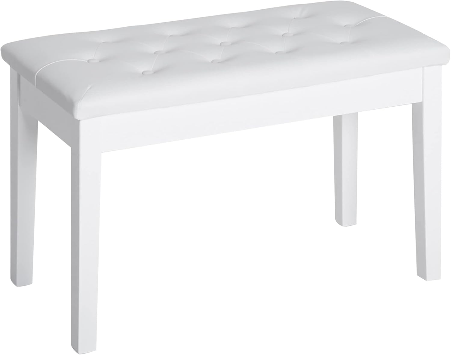 YWEN Piano Bench, Duet Piano Chair with Faux Leather Padded Cushion and Wooden Frame, Button Tufted Keyboard Bench