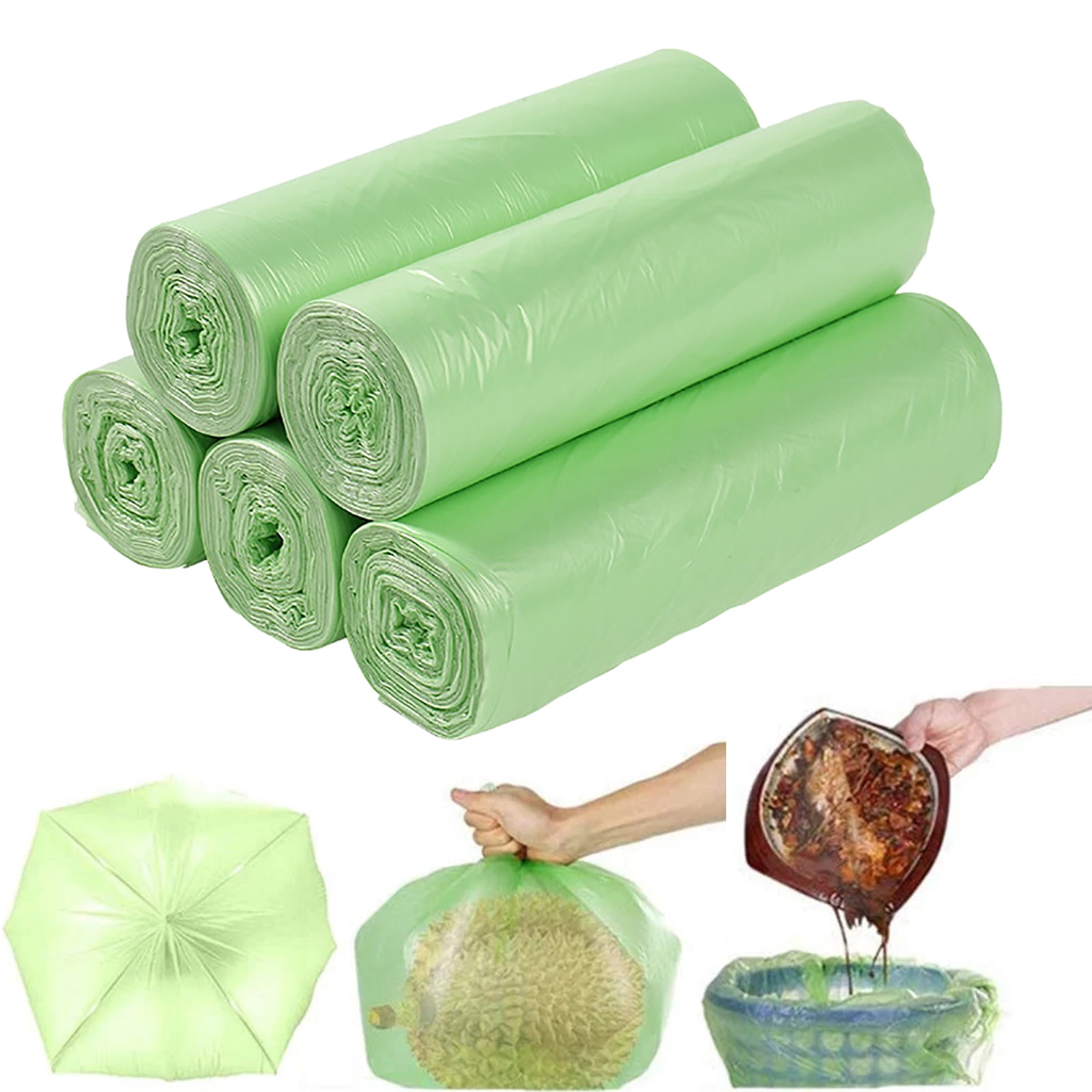 YWIYIUD 100 Counts 8 Gallon 50x60Cm Biodegradable TrashBags Bathroom TrashBags Unscented Garbage Bags Strong LeakProof Compostable TrashLiners for Bedroom Kitchen HomeOffice