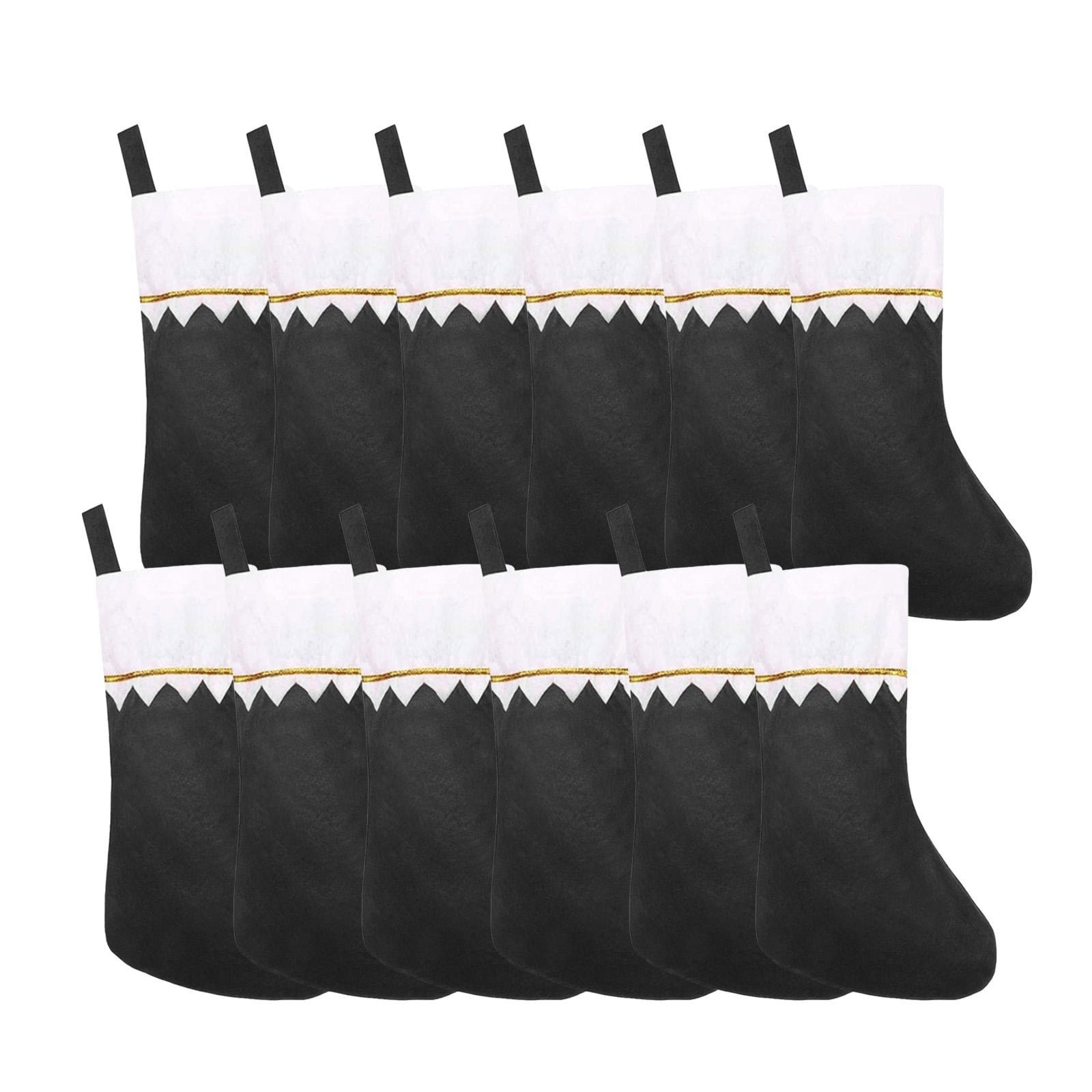 YWIYIUD 12 Pack Christmas Stockings, 15 Inches Hanging Xmas Home Decor Christmas Stocking Bags Holiday Decorations Stockings Green Christmas Stockings for Family Holiday Christmas