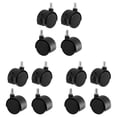 thumbnail image 1 of YWIYIUD 12 Pcs 1.6 Inch SwivelStem Caster Wheels Replacement Casters, Stem Caster Wheels, Chair Wheels Twin Caster Wheels with Locking Brake, 1 of 8