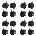 thumbnail image 1 of YWIYIUD 16 Pcs 1.6 Inch SwivelStem Caster Wheels Replacement Casters, Stem Caster Wheels, Chair Wheels Twin Caster Wheels with Locking Brake, 1 of 7