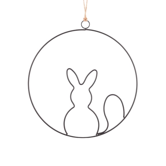 YWIYIUD 1PC DIY Easter Easter Wreath Form, Wire Wreath Frame, Metal Ring Wreath Frame, 13/14/16inch Rabbit DIY Garland Indoor Outdoor Holiday Hanging Decor, DIY Garland Ornaments Accessories