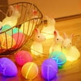 thumbnail image 1 of YWIYIUD 1PC Easter Banner 3D Eggs Rabbit Banner Cute Rabbit Garland, Rabbit Eggs String Lights Battery Operated, Spring Decor Lights for Indoor Outdoor, Easter Spring Party Decorations 5/10 FT, 1 of 8