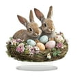 thumbnail image 1 of YWIYIUD 1PC Easter Decoration Spring Rabbit Ornament 2D Acrylic Desktop Ornament Cartoon Cute Easter Eggs Rabbit Designs Decoration Accessories for Living Room Holiday Party Supplie Home Decor 10inch, 1 of 8