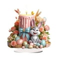 thumbnail image 1 of YWIYIUD 1PC Easter Decoration Spring Rabbit Ornament 2D Acrylic Desktop Ornament Cartoon Cute Easter Rabbit Designs Decoration Accessories for Living Room Holiday Party Supplie Home Decor 8inch, 1 of 8