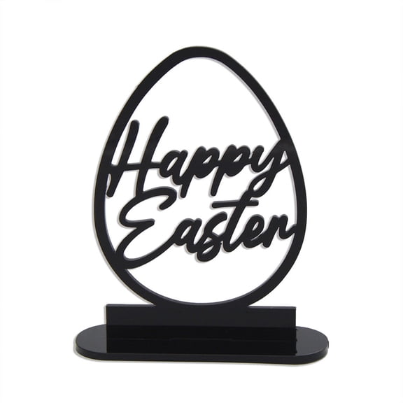 YWIYIUD 1PC Easter Hollow Out Ornament Acrylic Rabbit Ornament Table Centerpiece Easter Tabletop Centerpiece Happy Easter Table Sign Rabbit Table Sign Home Decor Easter Decorative Props