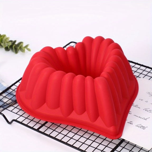YWIYIUD 1PC Heart Shaped Cake Pans, 9 Inch Heart Cake Moulds, Silicone Moulds Cake Pan for Cheesecake Chocolate Cake Baking Kitchen Accessories for Valentine'S Day Wedding Party 3D Cake Pan Moulds