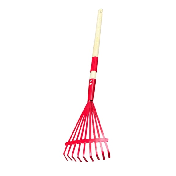 YWIYIUD 1PC Rakes with Hardwood Handle, Plastic Rake for Leaves, 27inch Garden Tool Set for Cleaning Activities, Wood Handle Rake Farming Home Garden Tool Accessories for Shrub Flower Beds Yard