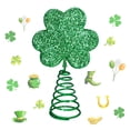 thumbnail image 1 of YWIYIUD 1PC St Patrick's Day Mini Tree Topper Tree Topper Green Metal Glitter Holidays Ornament for Festival Decorations Tabletop Ornament Decoration for Holiday Party Decor 8inch, 1 of 8