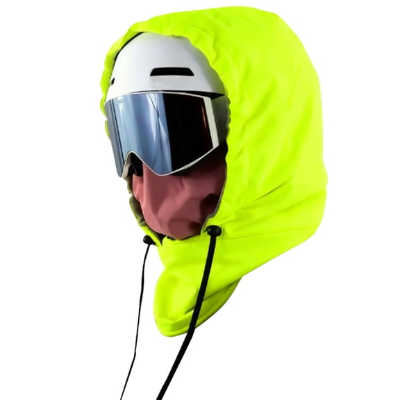 YWIYIUD 1PC Waterproof Fleece-Lined Hood for Skiing Winter Hat Snowboarding Winter Ski Biking Hats for Men Women, Fleece Lined Hood Hat With Drawstring Neck Warmer