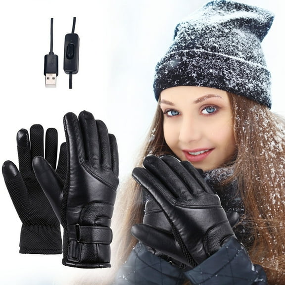 YWIYIUD 1Pair Electric Heated Gloves for Men Women Winter Cold Working Battery Waterproof Gloves Hand Warmers Winter Warm Touchscreen Gloves, Heated Gloves for Winter for Motorcycling, Skiing,Outdoor