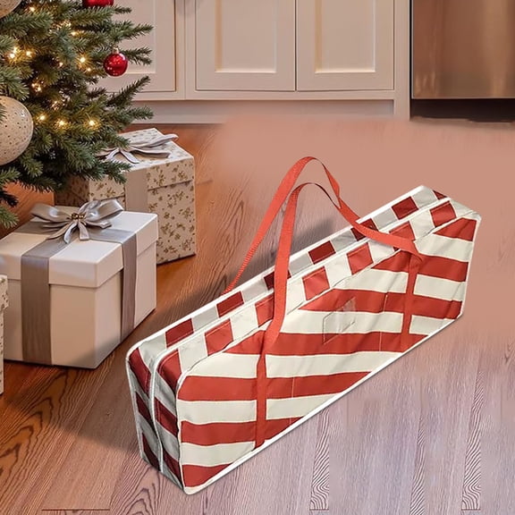 YWIYIUD 1Pc Wrapping Paper Organizer Storage Bag, 32inch Christmas Wrapping Organizer Box Under Bed Storage Containers for Decorations Paper Roll,Ribbons, Balls, Bows