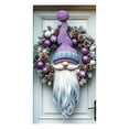 thumbnail image 1 of YWIYIUD 1Pcs Christmas Bow Door Banner Holiday Berry Photography Background Winter Christmas Purple Decoration for Front Door Porch Xmas Party Decor NewYear Supplies 71x35 Inches, 1 of 6