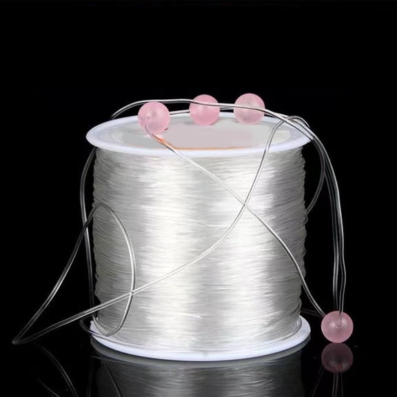 YWIYIUD 1Roll Elastic Sewing Thread for Sewing Machine, 109 Yards 1mm Elastic Thread for Shirring, Gathering, Stretchy Strings for Bracelets, Stretchy Strings for Bracelets