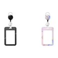 thumbnail image 1 of YWIYIUD 2 PCS Badge Holder RetractableClip Heavy Duty Reels with Vertical Sliding ID Badge Holder Hard Plastic Key Card Holder Case 4.3inch, 1 of 1