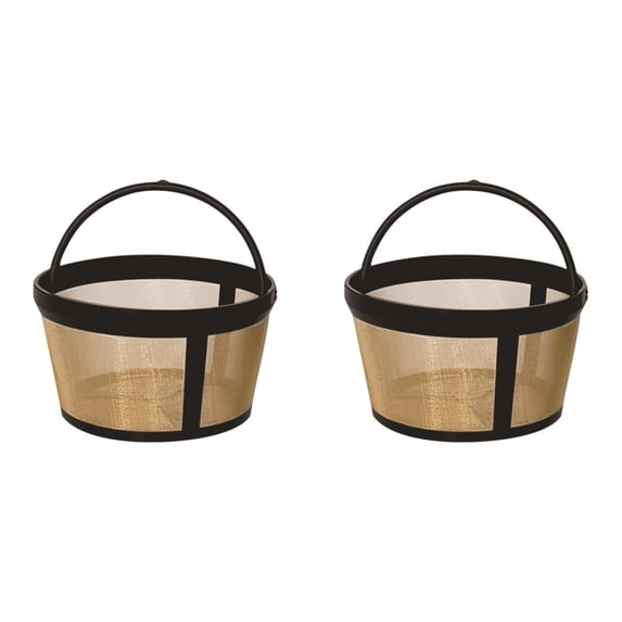 YWIYIUD 2PCS 4-5 Cup Reusable FilterBasket with Mesh Bottom Fits Coffee Maker, Filter Replacement forBasket, Filter Replacement for Coffee Maker 2x3inch