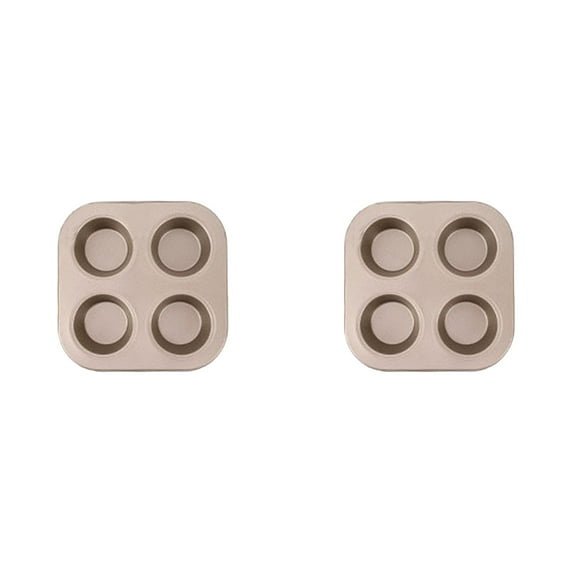 YWIYIUD 2PCS 4 Cupcake Baking Pan Mini Pie Pans, Baking Mould Pan for Oven Baking, Air Fryer Small Oven Cupcake Baking Pan Non Stick Bakeware, Baking Mould Pan for Oven Baking
