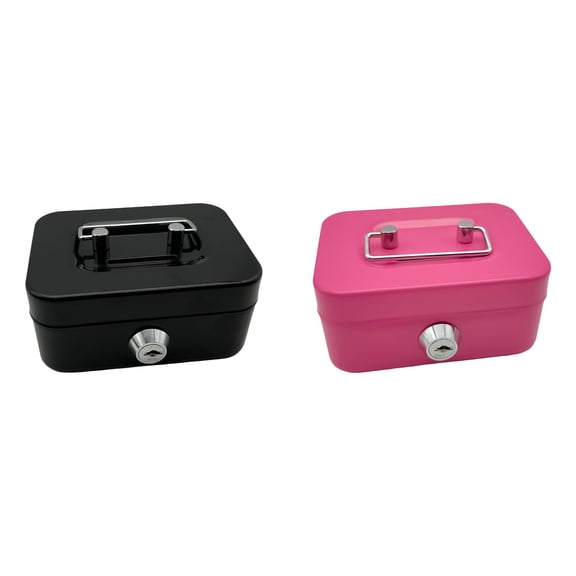 YWIYIUD 2PCS Small With Key Portable Metal Box Small Box, Mini Box Locker Boxes with Keys, Mini Portable Lock Box Metal Box for Daily Use 4.5x3.4x2.3inch