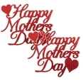 thumbnail image 1 of YWIYIUD 2PCS Sparkling Happy Mother’s Day Cake Toppers Heart Shaped Glitter CakeInsert Decor Mothers Day Cupcake Topper Decorations for Mom Mother's Day Gifts Cake Decoration Party Supplies, 1 of 1