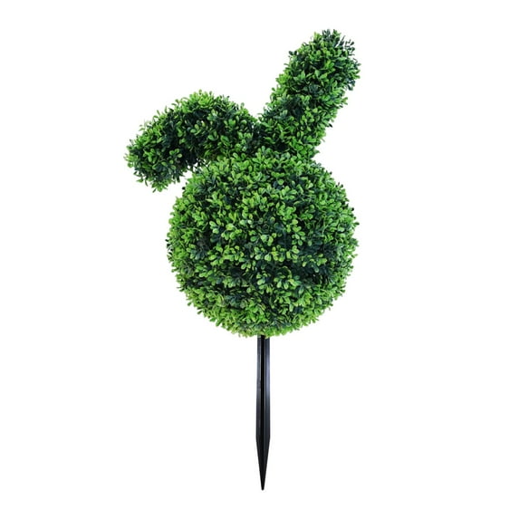 YWIYIUD 35.4inch Artificial Rabbit-Shaped Topiary Tree with BallTree Decoration, Artificial Rabbit Potted for Indoor and Outdoor Easter Holiday Garden Porch Decor 1PC