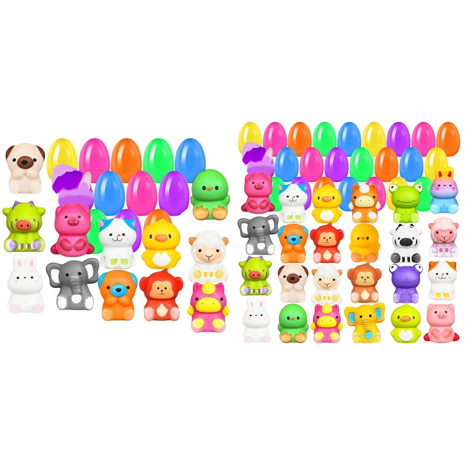 YWIYIUD 36 Pack Fun Prefilled Easter Eggs with Toys,Mini AnimalToys,Cute Easter Gifts BasketStuffers Easter Egg Fillers for EggHunting Classroom PartyFavors