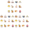 thumbnail image 1 of YWIYIUD 36PCS Easter Cupcake Toppers Egg Rabbit Chicks Carrot Pattern Cupcake Toppers for Easter Birthday Spring Theme Party Supplies Cake Decoration Easter Party Cake Flag Supplies 2inch, 1 of 2