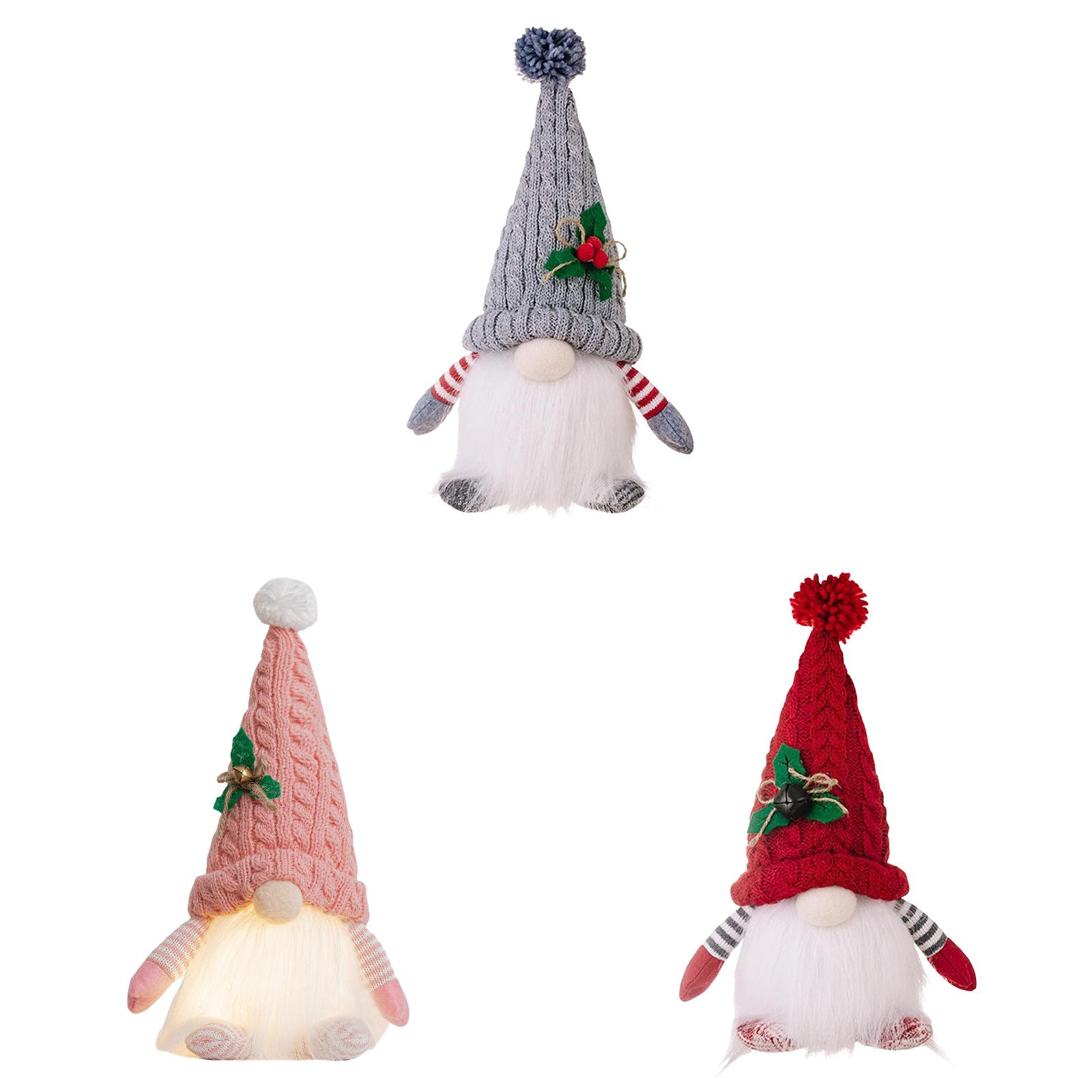 YWIYIUD 3PCS Lighted Christmas Doll Christmas Ornaments Doll Christmas ...
