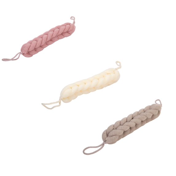 YWIYIUD 3Pack Long Stretch Back Sponge with Rope Handles Back Scrubber Body Bath Sponge Mesh Exfoliating Body Scrub Stretch BraidedLoofah for Men Women