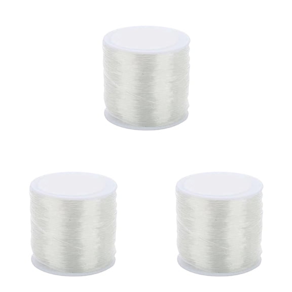 YWIYIUD 3Roll Elastic Sewing Thread for Sewing Machine, 109 Yards 1mm Elastic Thread for Shirring, Gathering, Stretchy Strings for Bracelets, Stretchy Strings for Bracelets