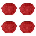 thumbnail image 1 of YWIYIUD 4PCS Air Fryer Silicone Liners for 2 to 3 QT Small Air Fryers, Square Small Air Fryer Silicone Liners Reusable Pot Baking Tray Air Fryer Accessories 5.7inch, 1 of 8