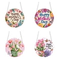 thumbnail image 1 of YWIYIUD 4PCS Happy Mother's Day Welcome Sign Wreath 8 Inch Round Wooden Hanging Door Sign Colorful Floral Rustic Farmhouse Porch Decorations with Chain for Mother's Day Front Door Decor, 1 of 5