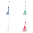 thumbnail image 1 of YWIYIUD 4PCS Rakes with Hardwood Handle, Plastic Rake for Leaves, 27inch Garden Tool Set for Cleaning Activities, Wood Handle Rake Farming Home Garden Tool Accessories for Shrub Flower Beds Yard, 1 of 8