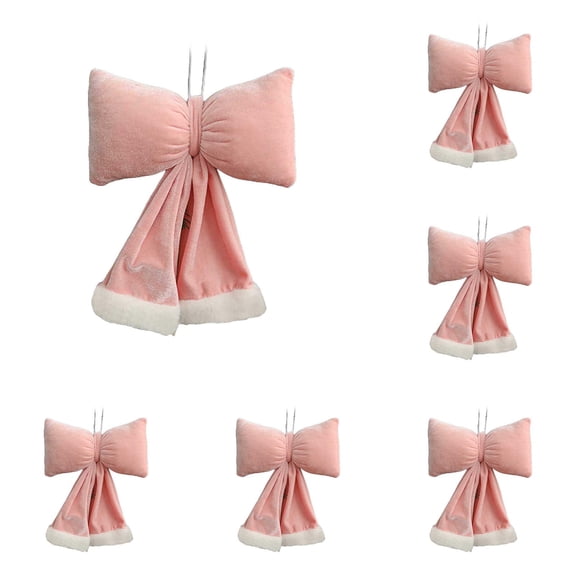 YWIYIUD 6PCS 5/10/13inch Valentines Day Wreath Bow Front Door Hanger, Valentines Wreath Bow Cute Bow Wreath Accessories for Holiday Party Yard Garden Indoor Outdoor Front Door Wall Window Decoration