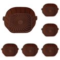 thumbnail image 1 of YWIYIUD 6PCS Air Fryer Silicone Liners for 2 to 3 QT Small Air Fryers, Square Small Air Fryer Silicone Liners Reusable Pot Baking Tray Air Fryer Accessories 5.7inch, 1 of 8