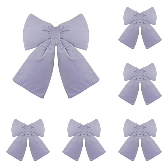 YWIYIUD 6PCS Velvet Christmas Tree Bows, Christmas Tree Topper Ribbon Gift Bows Xmas Decor For Indoor Outdoor, Christmas Bows for Tree Wreath Stairs Fireplace Indoor Decor 5x6/8x10/11x13inch