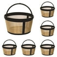 thumbnail image 1 of YWIYIUD 7PCS Reusable 4 5 CupBasket Coffee Filter Stainless Steel Coffee Maker Coffee Filters Durable Coffee Maker FilterBasket Replacement, 1 of 8