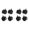 thumbnail image 1 of YWIYIUD 8 Pcs 1.6 Inch Swivel Stem Caster Wheels Replacement Casters, Stem Caster Wheels, Chair Wheels Twin Caster Wheels with Locking Brake, 1 of 4