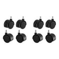 thumbnail image 1 of YWIYIUD 8 Pcs 1.6 Inch SwivelStem Caster Wheels Replacement Casters, Stem Caster Wheels, Chair Wheels Twin Caster Wheels with Locking Brake, 1 of 8