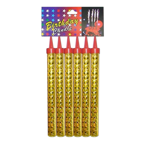 YWIYIUD Birthday Candles 6PCS Short Cake Candles for Birthday Parties, 5.9inch Cupcake Topper for Cake Decorations, Birthday Parties Wedding Decorations Party Supplies