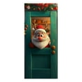 thumbnail image 1 of YWIYIUD Christmas Door Cover Reindeer Santa Banner Photo Background Santa Door Hanging Banner Winter Holiday Christmas NewYear Home Party Decoration Supplies 6.7x3 FT, 1 of 5