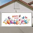 thumbnail image 1 of YWIYIUD Colorful Happy EasterGarage DoorBanner Decorations Funny Rabbit Easter Egg Flower Banner Door Cover Outdoor Indoor Spring Easter CuteRabbit Party Photography Props 83x94 Inch, 1 of 3