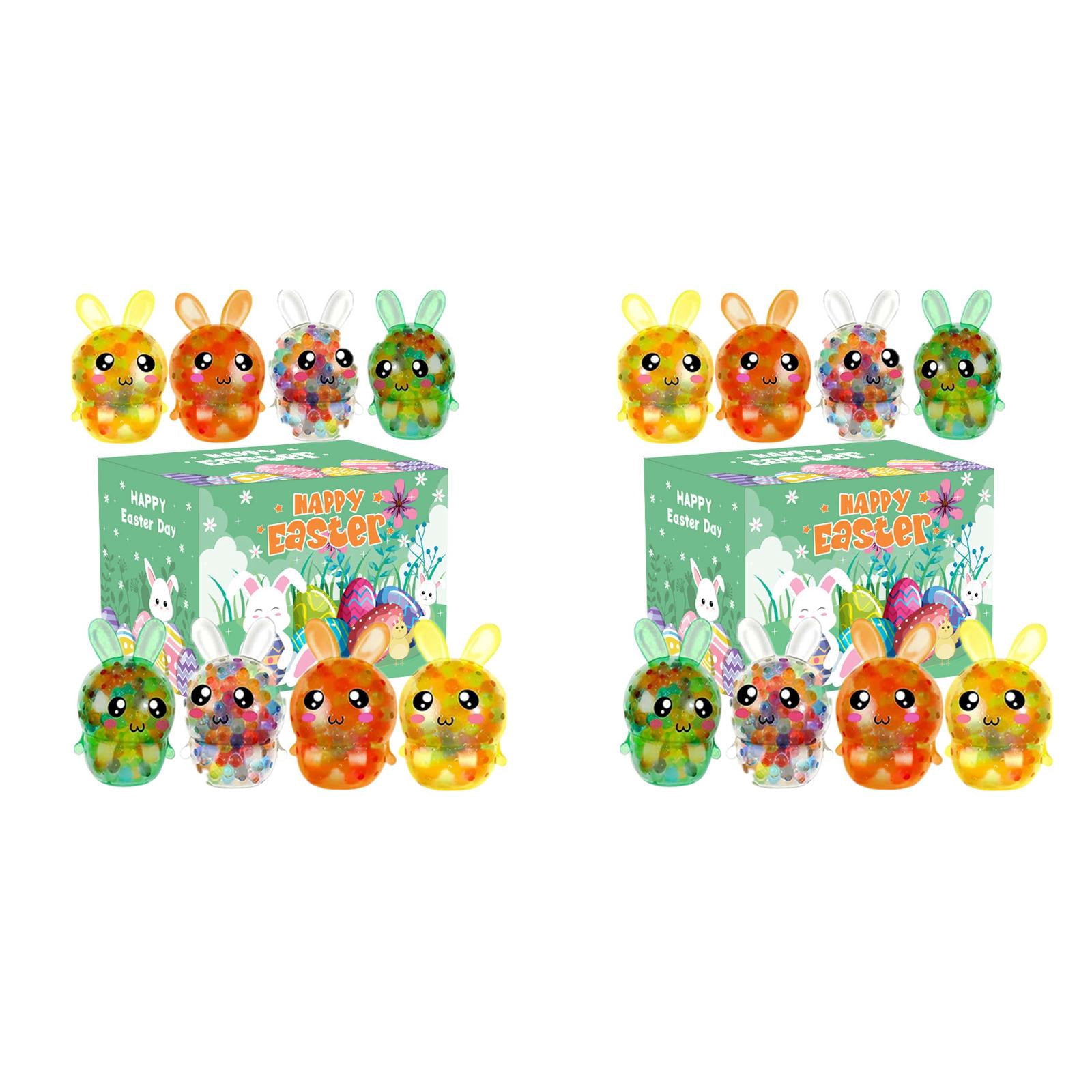 YWIYIUD Easter BasketStuffers 16 Pack Prefilled Easter Eggs with StressBalls Toys Soft EasterRabbit StressBalls Easter Toys Stress RelievingBalls PartyFavors EasterBasket Gifts