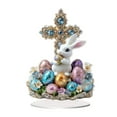 thumbnail image 1 of YWIYIUD Easter BunnyEggs Decorations Spring Easter Centerpieces 2D Flat Acrylic BunnyEgg Flower Figurines Table Ornament for Farmhouse Home Kitchen Easter Party,Birthday Gifts, 1 of 5
