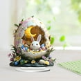 thumbnail image 1 of YWIYIUD Easter RabbitEggs Decorations Spring Easter Centerpieces Cartoon Cute 2D Acrylic BunnyEgg Flower Figurines Table Ornament for Farmhouse Home Kitchen Easter Party,Birthday Gifts, 1 of 9