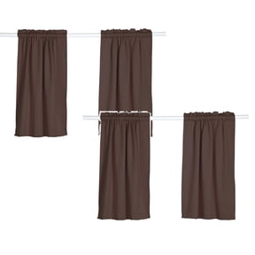 YWIYIUD Small Window Curtains ,Kitchen/Bathroom/ Bedroom Decor Thermal Insulated Window Short Curtain Room Darkening Window Curtain Tiers 2Pack
