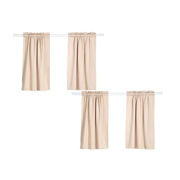 YWIYIUD Small Window Curtains ,Kitchen/Bathroom/ Bedroom Decor Thermal Insulated Window Short Curtain Room Darkening Window Curtain Tiers 2Pack