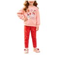thumbnail image 1 of YWIYIUD Toddler Baby Boy Girl Christmas Outfits Cartoon Embroidery Long Sleeve Tops Jogger Pants Sets InfantHoliday Round Neck Pullover Warm Outfits Two Piece Suit Fall Winter Clothes 6-7 Years, 1 of 3