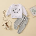 thumbnail image 1 of YWIYIUD ToddlerInfant Baby Boy Fall Clothes Long Sleeve Round Neck Letter Print Sweatshirt Top Long Pants Cute Toddler Winter Clothing Outfits Tracksuit for Toddler Baby Girls 2-3 Years, 1 of 8