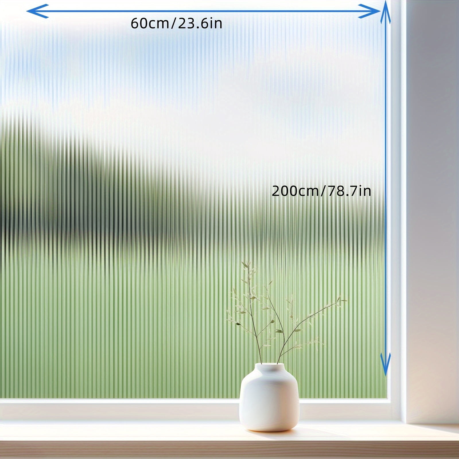 Reeded Glass Film For Bathroom Window